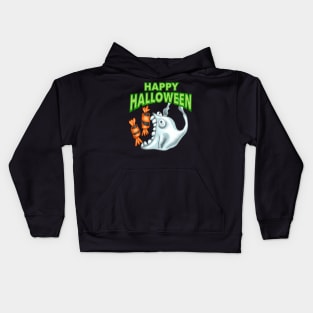 Happy Halloween Candy Ghost Kids Hoodie